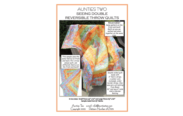 AT675 Seeing Double Reversible Throw Quilts